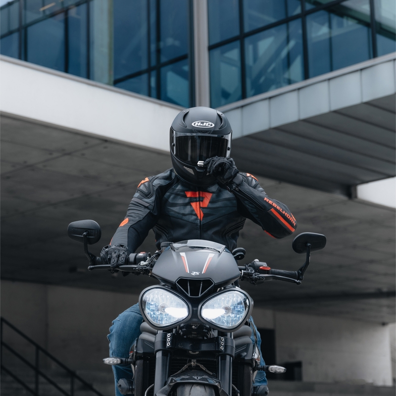Rebelhorn Vandal motoros bőrkabát fekete-piros