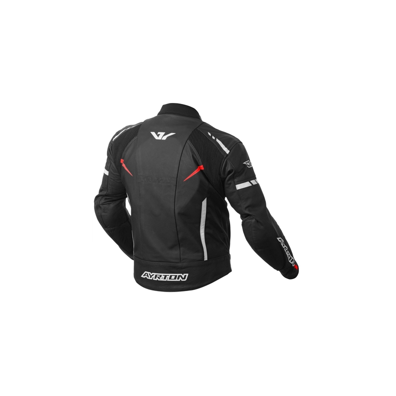 Kabát motorkerékpárhoz Ayrton Raptor fekete-fehér-fluo piros eladó