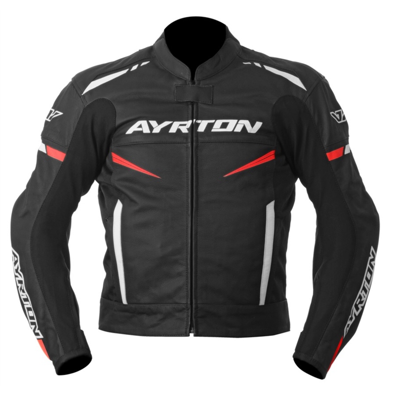Kabát motorkerékpárhoz Ayrton Raptor fekete-fehér-fluo piros eladó