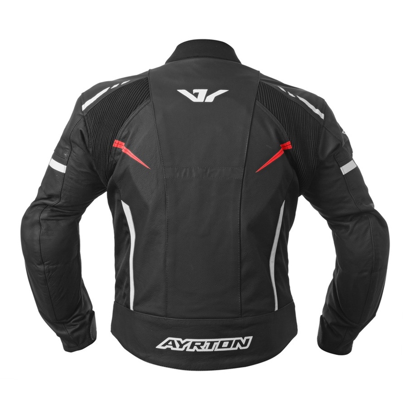 Kabát motorkerékpárhoz Ayrton Raptor fekete-fehér-fluo piros eladó