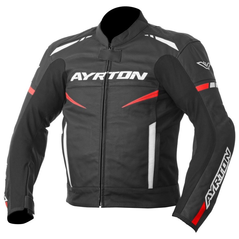 Kabát motorkerékpárhoz Ayrton Raptor fekete-fehér-fluo piros eladó