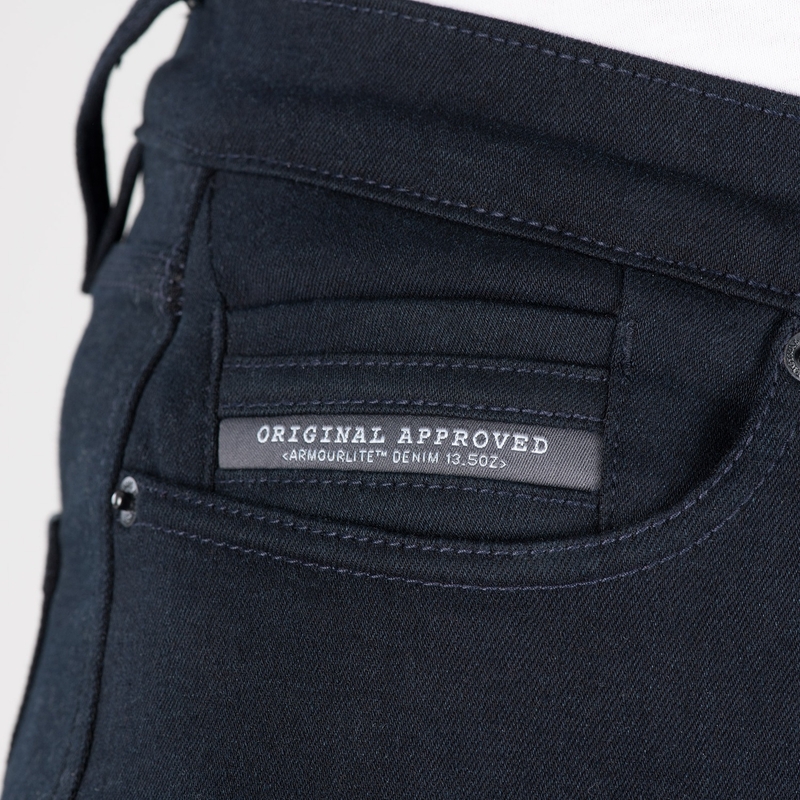 OXFORD ORIGINAL APPROVED SUPER STRETCH JEANS AA SLIM FIT motoros farmernadrág kék indigó