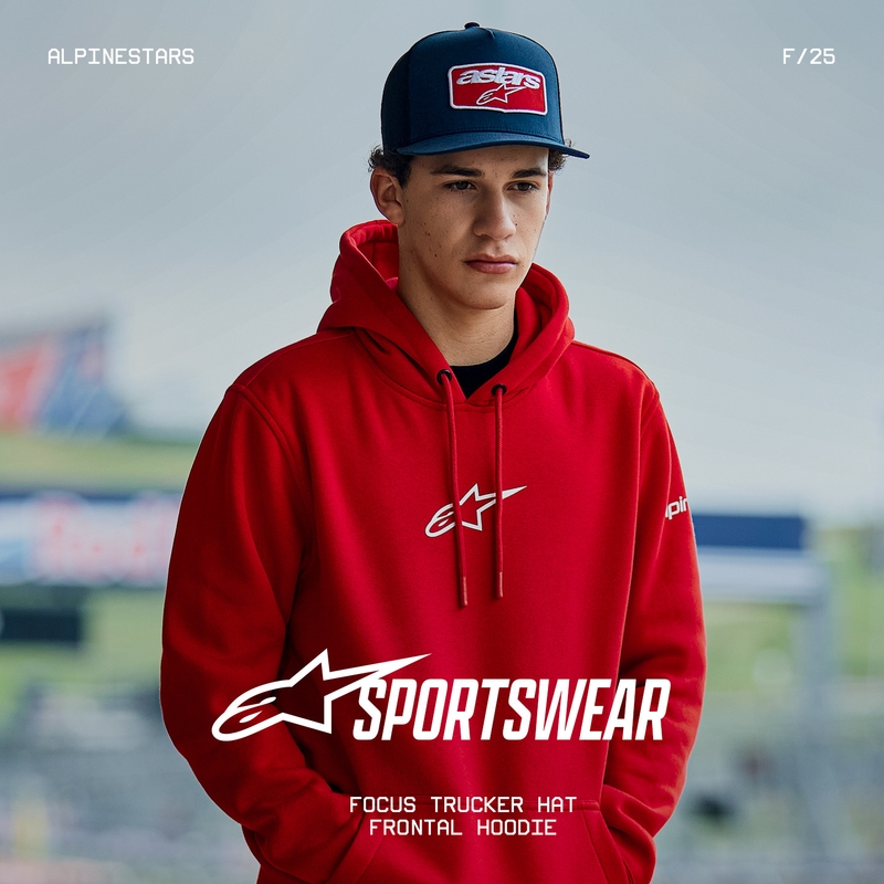 Alpinestars Frontal Hoodie pulóver piros