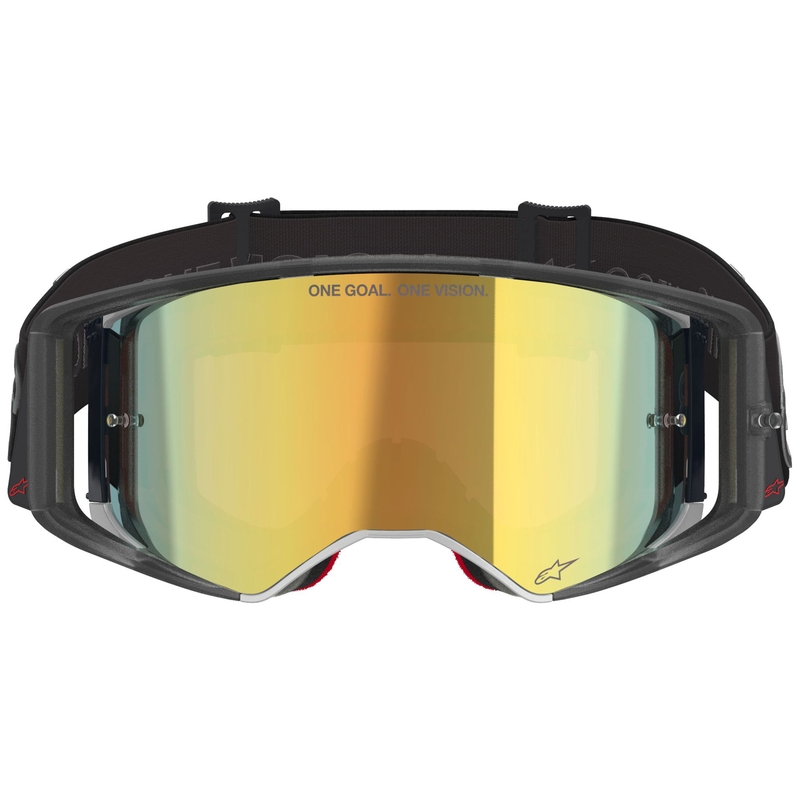 Alpinestars Supertech Vision Vista motokrossz szemüveg fekete tükrös arany plexivel