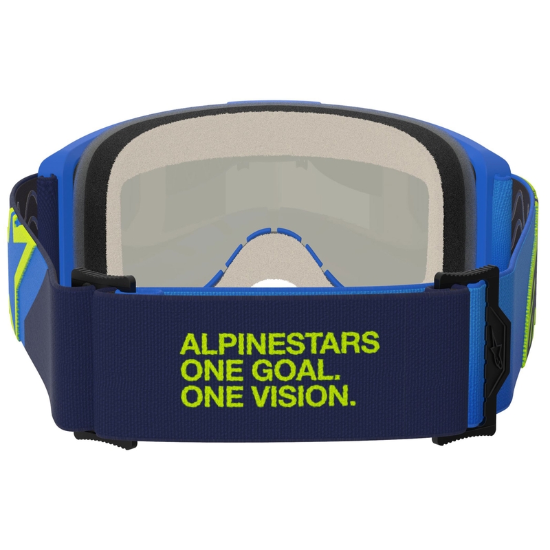 Alpinestars Vision 5 Corp motokrossz szemüveg kék-fluo sárga-fekete tükrös kék plexivel