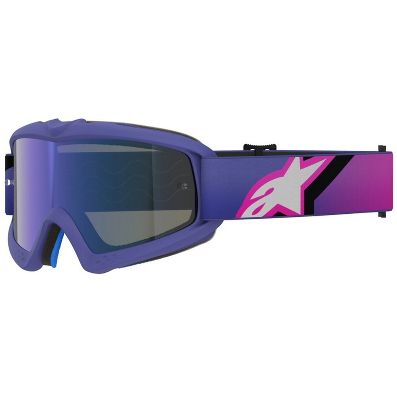 Alpinestars Vision Youth Corp gyerek motokrossz szemüveg lila-fluo rózsaszín tükrös kék plexivel