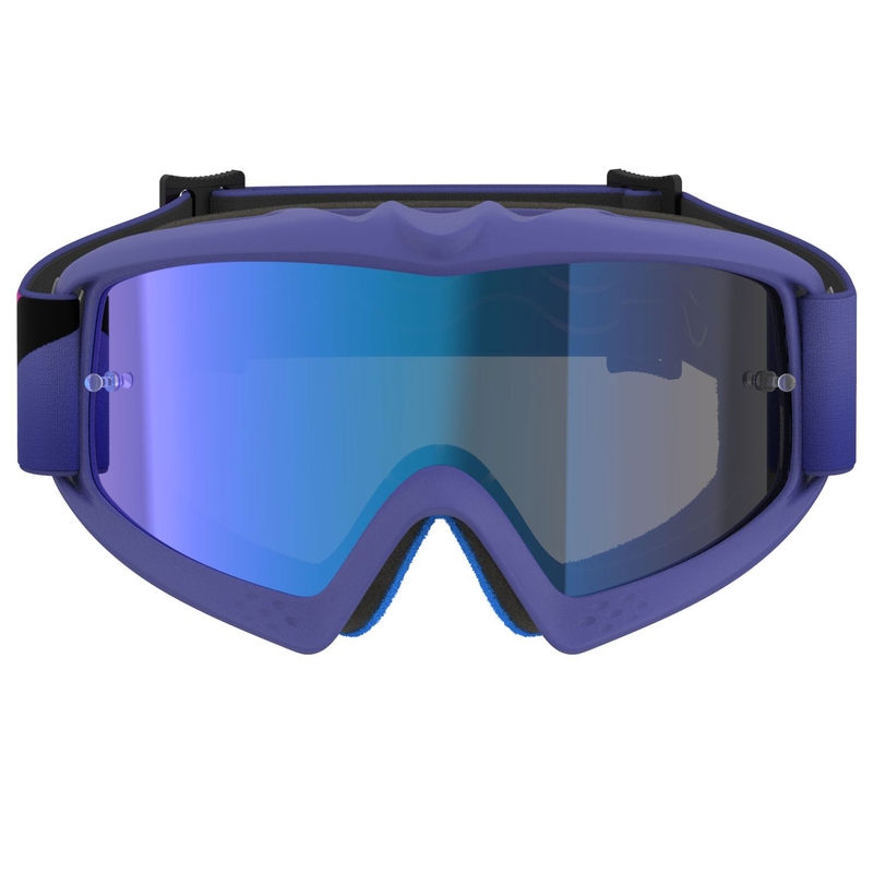 Alpinestars Vision Youth Corp gyerek motokrossz szemüveg lila-fluo rózsaszín tükrös kék plexivel
