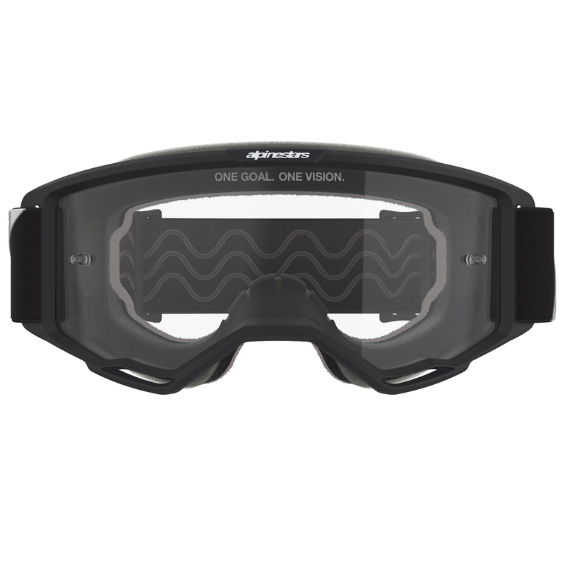 Alpinestars Vision OTG motokrossz szemüveg fekete-fehér átlátszó plexivel
