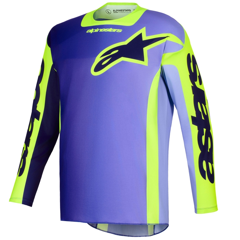 Alpinestars Racer Portl motokrossz mez lila-fluo sárga