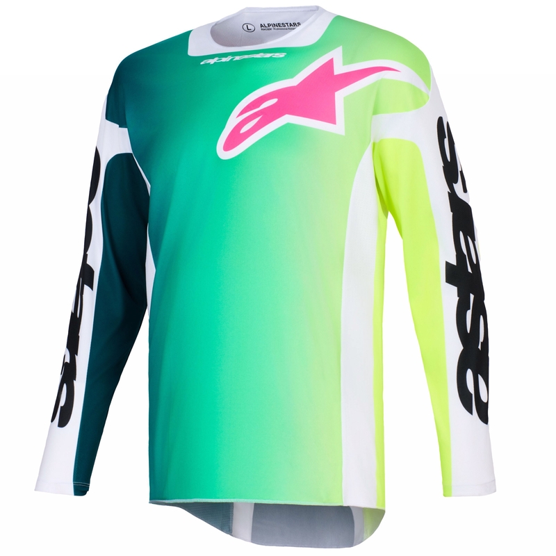 Alpinestars Racer Portl motokrossz mez zöld-fehér-fekete