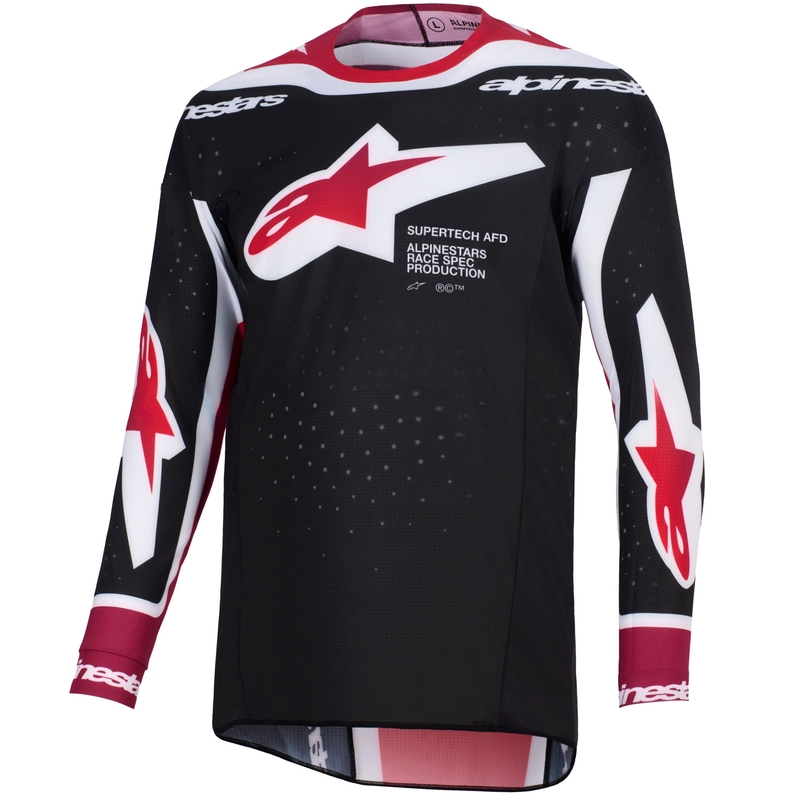 Alpinestars Supertech Pro AFD Vista motokrossz mez fekete-piros-fehér