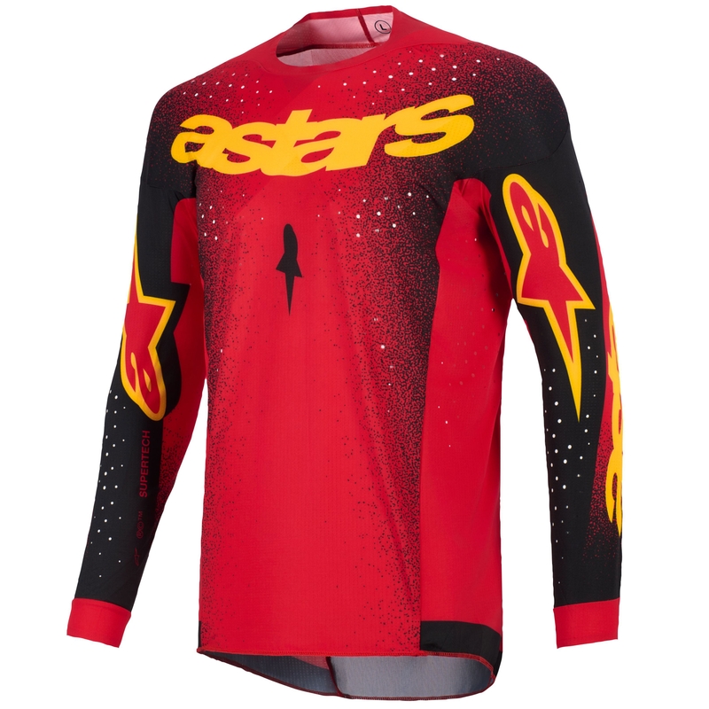 Alpinestars Supertech Scenz motokrossz mez piros-fekete-sárga