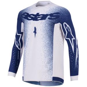 Motokrosový dres Alpinestars Supertech Scenz světle šedo-tmavě modrý