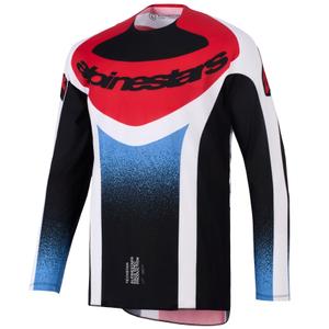 Alpinestars Techstar Knif motokrossz mez fekete-fehér-kék-piros