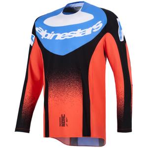 Motokrosový dres Alpinestars Techstar Knif oranžovo-černo-modrý