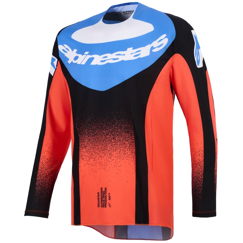 Alpinestars Techstar Knif motokrossz mez narancssárga-fekete-kék