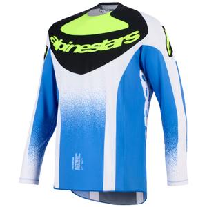 Motokrosový dres Alpinestars Techstar Knif modro-černo-fluo žlutý