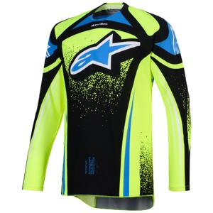 Motokrosový dres Alpinestars Techstar Nomur tmavě modro-fluo žluto-modrý