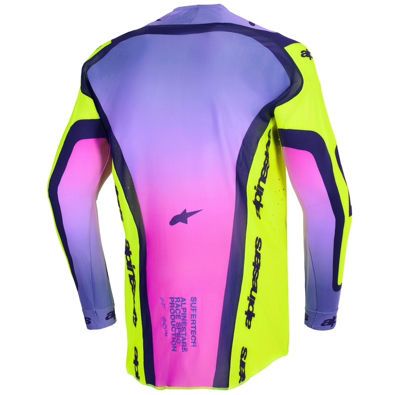 Alpinestars Supertech Vista motocross mez fluo sárga-lila-fekete