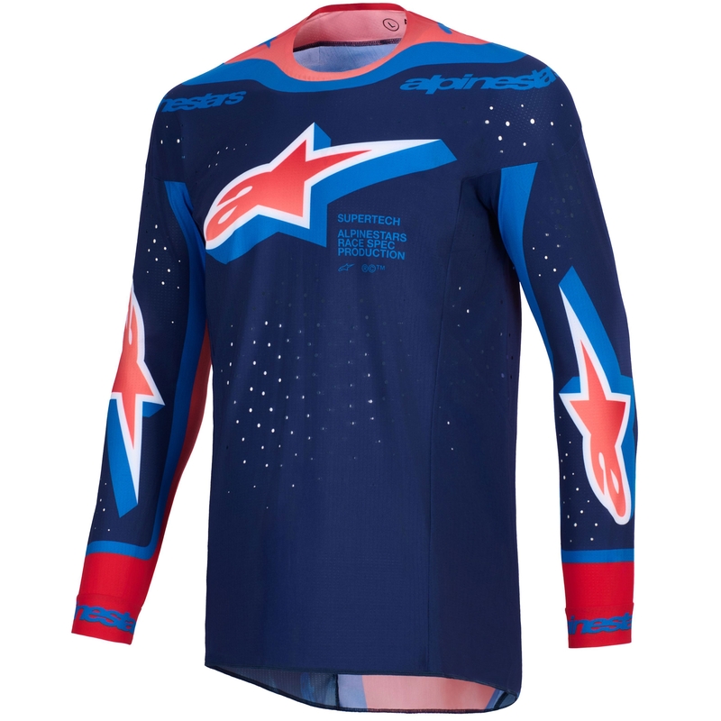 Alpinestars Supertech Vista motocross mez sötétkék-korallszín-kobaltkék