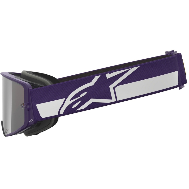 Alpinestars Supertech Vision Hunta96 XXV motokrossz szemüveg lila-fehér tükör ezüst plexivel