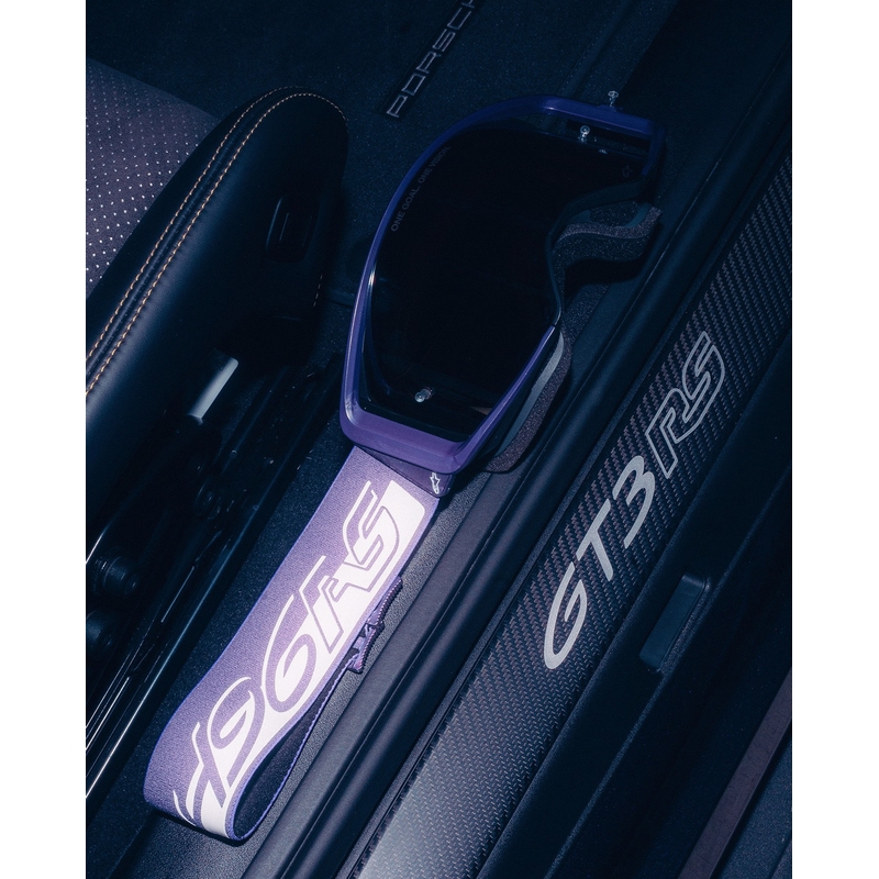 Alpinestars Supertech Vision Hunta96 XXV motokrossz szemüveg lila-fehér tükör ezüst plexivel