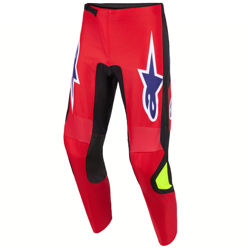 Alpinestars Fluid Grid motokrossz nadrág piros-fekete-lila-fluo sárga