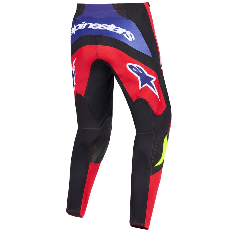 Alpinestars Fluid Grid motokrossz nadrág piros-fekete-lila-fluo sárga