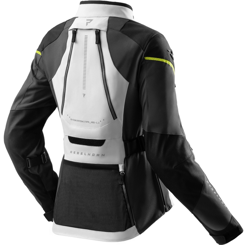 Rebelhorn Hardy 3.0 női motoros kabát fekete-szürke-fluo sárga