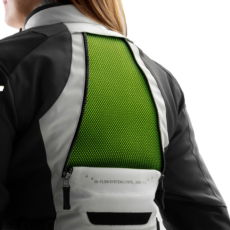 Rebelhorn Hardy 3.0 női motoros kabát fekete-szürke-fluo sárga