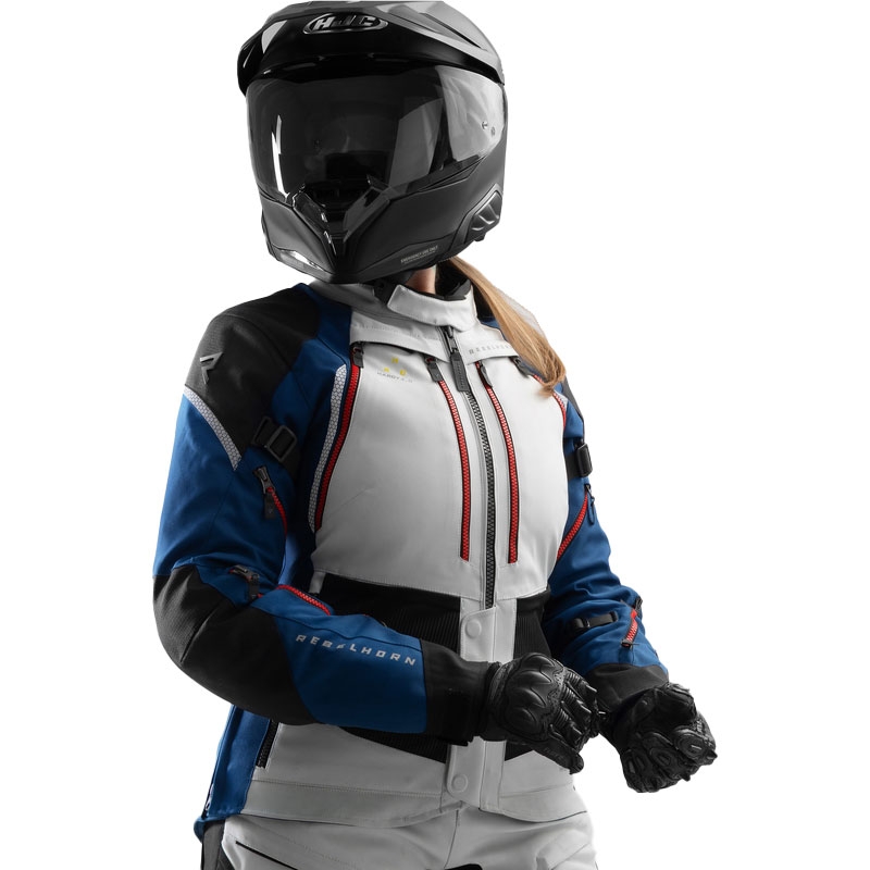 Rebelhorn Hardy 3.0 női motoros kabát kék-szürke-piros