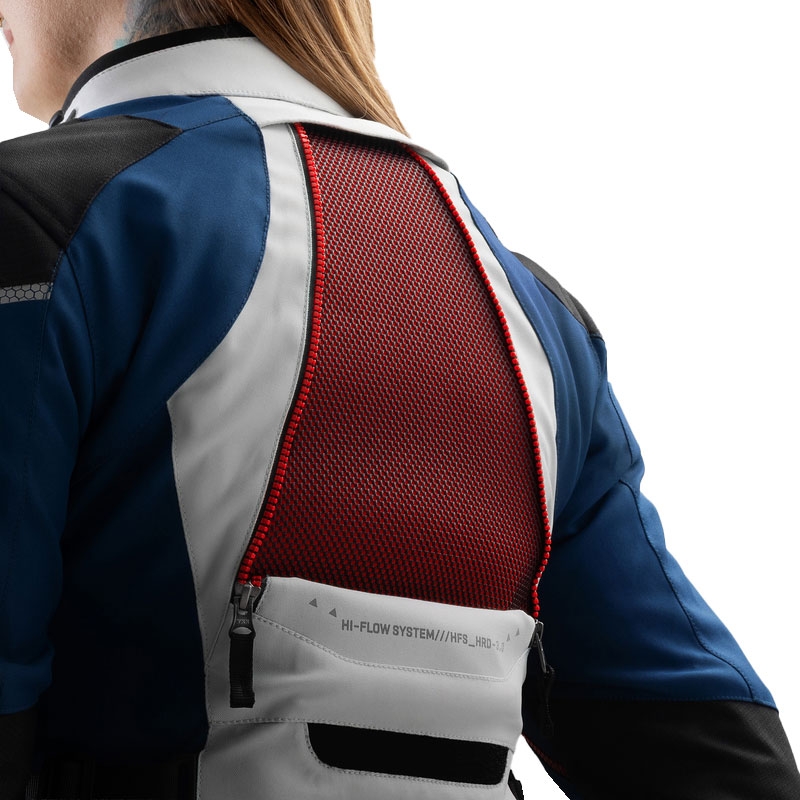 Rebelhorn Hardy 3.0 női motoros kabát kék-szürke-piros