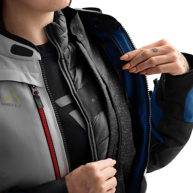 Rebelhorn Hardy 3.0 női motoros kabát kék-szürke-piros