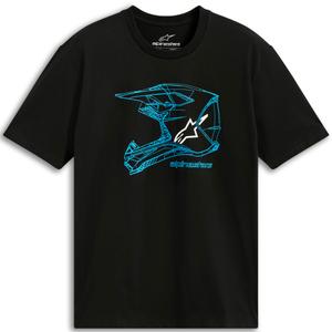 Alpinestars MX Helmet CSF póló fekete-kék