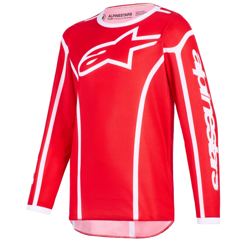 Alpinestars Fluid Apex gyerek motokrossz mez piros-fehér