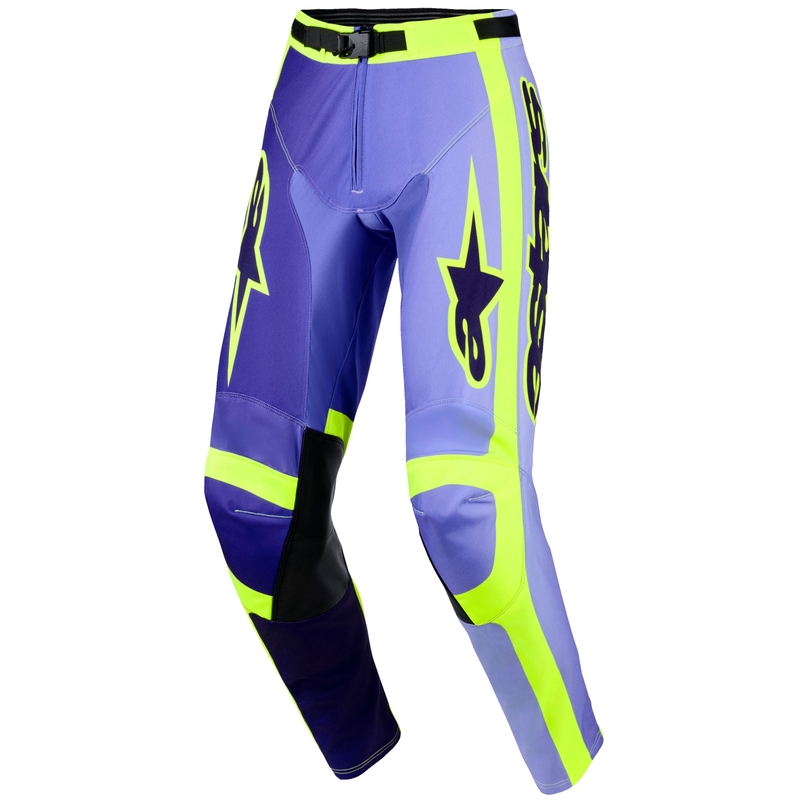 Motokrosové kalhoty Alpinestars Racer Portl fialovo-fluo žluté