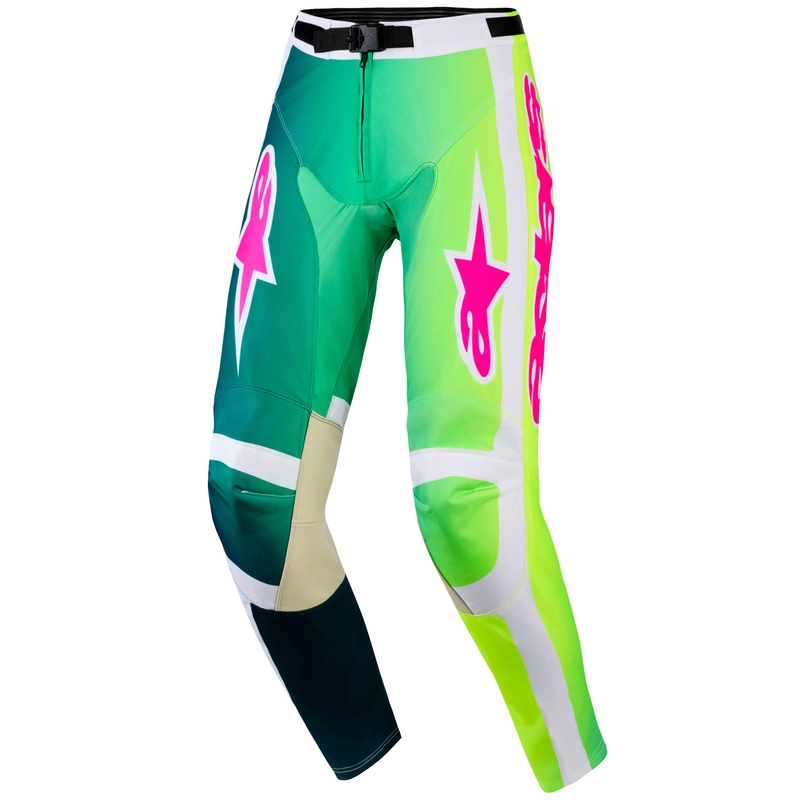 Alpinestars Racer Portl motocross nadrág zöld-fehér-fekete