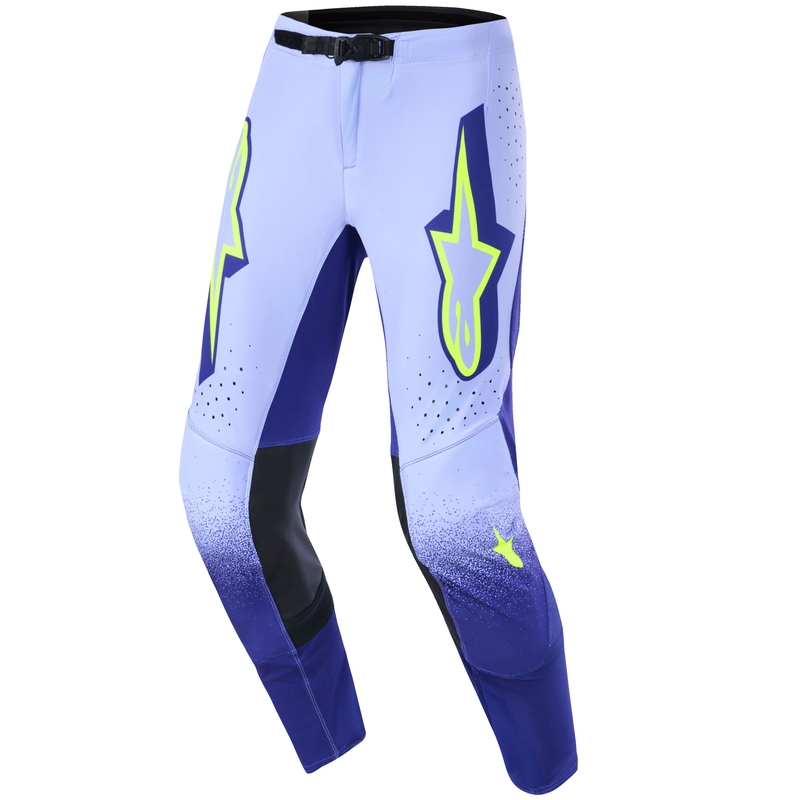 Alpinestars Supertech Scenz motocross nadrág lila-fluo sárga