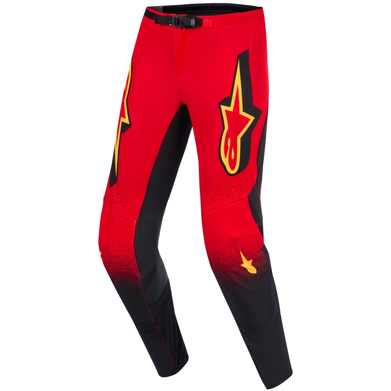 Alpinestars Supertech Scenz motocross nadrág piros-fekete-sárga