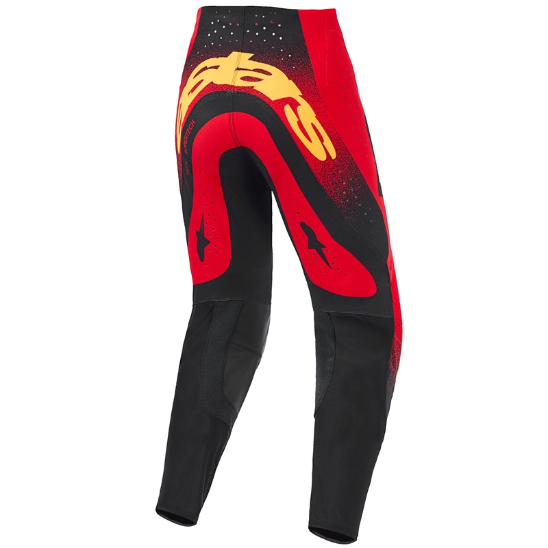 Alpinestars Supertech Scenz motocross nadrág piros-fekete-sárga