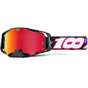 100% Armega Hiper Jett Special motokrossz szemüveg piros plexivel