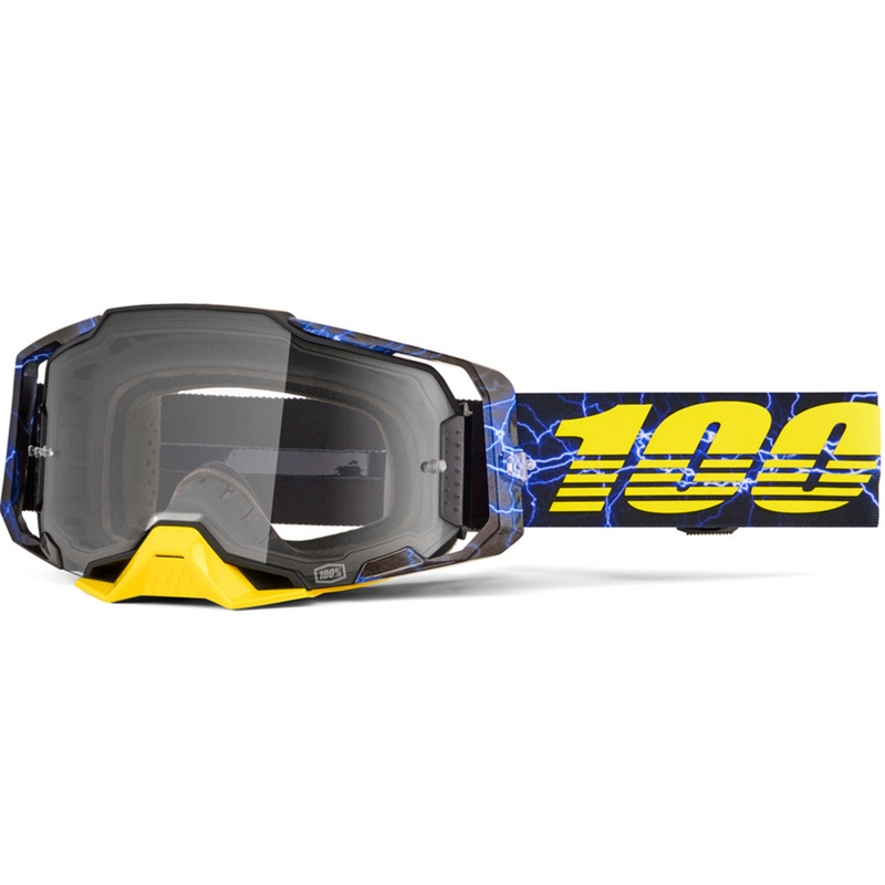100% Armega Fury motokrossz szemüveg átlátszó plexivel