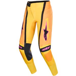 Motokrosové kalhoty Alpinestars Techstar Nomur oranžovo-žluto-růžové