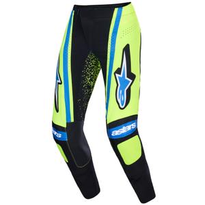 Motokrosové kalhoty Alpinestars Techstar Nomur tmavě modro-fluo žluto-modré