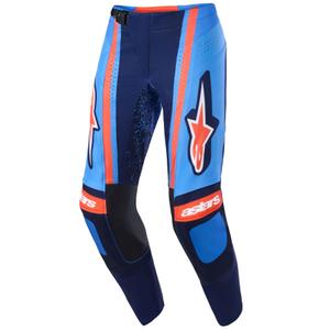 Motokrosové kalhoty Alpinestars Techstar Nomur tmavě modro-oranžovo-modré