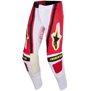 Motokrosové kalhoty Alpinestars Techstar Nomur světle šedo-červeno-černo-žluté