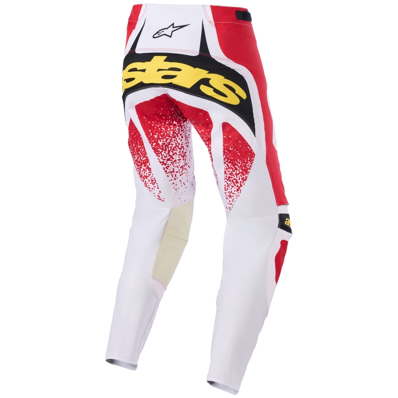 Motokrosové kalhoty Alpinestars Techstar Nomur světle šedo-červeno-černo-žluté