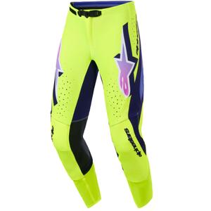 Motokrosové kalhoty Alpinestars Supertech Vista fluo žluto-fialovo-černé
