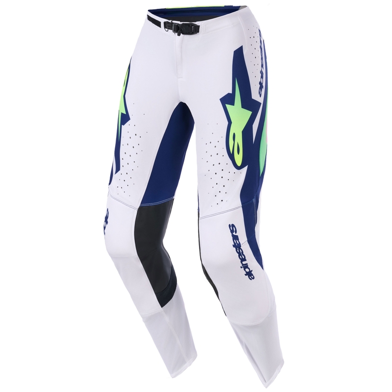 Alpinestars Supertech Vista motokrossz nadrág világosszürke–fluo sárga–zöld–kék–rózsaszín