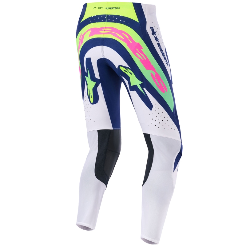 Alpinestars Supertech Vista motokrossz nadrág világosszürke–fluo sárga–zöld–kék–rózsaszín
